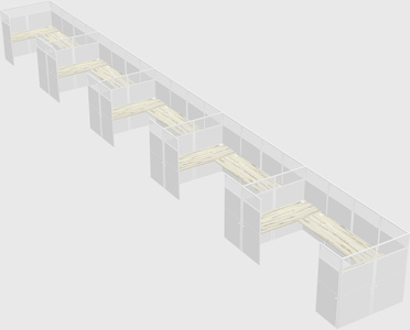 U-shaped cubicle