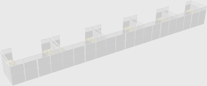 U-shaped cubicle