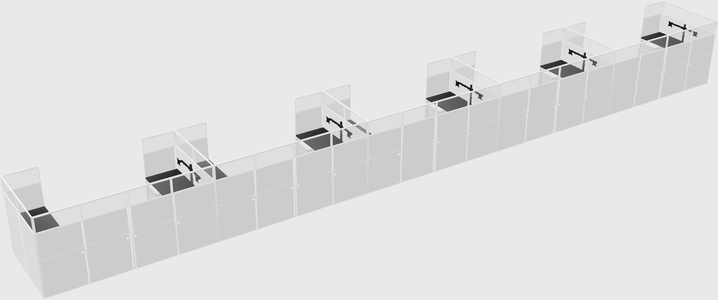 U-shaped cubicle