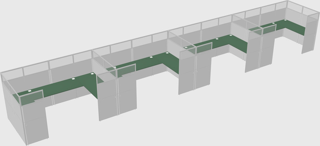 U-shaped cubicle