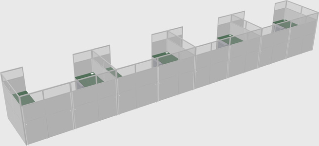 U-shaped cubicle