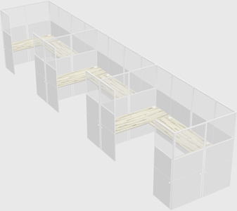 U-shaped cubicle