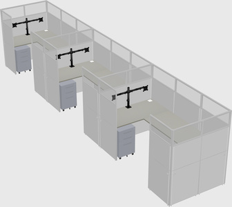 U-shaped cubicle