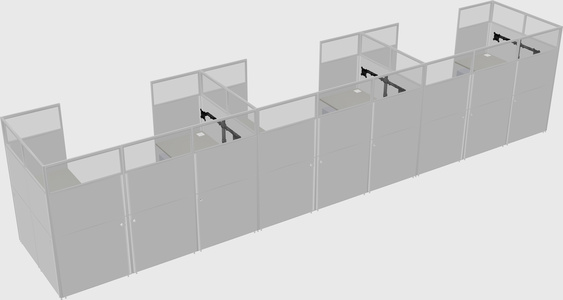 U-shaped cubicle