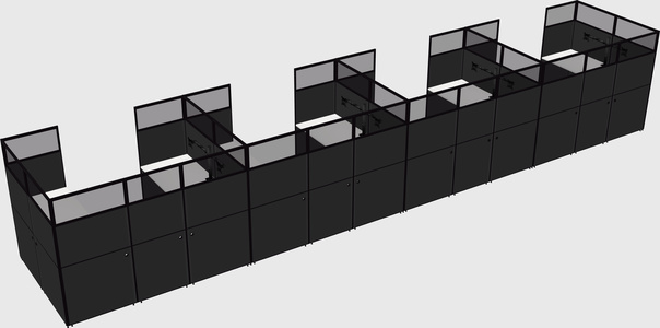 U-shaped cubicle