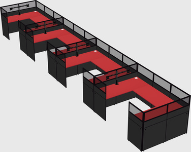 U-shaped cubicle