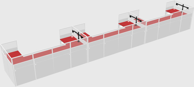 U-shaped cubicle