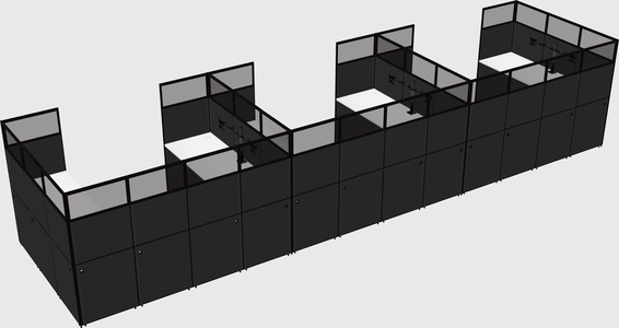 U-shaped cubicle