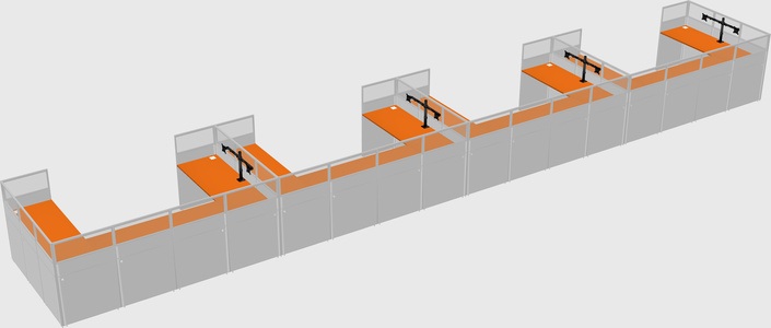 Cabine en u