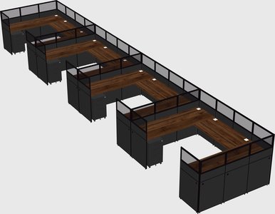 U-shaped cubicle
