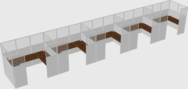 U-shaped cubicle