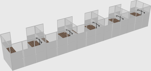 U-shaped cubicle