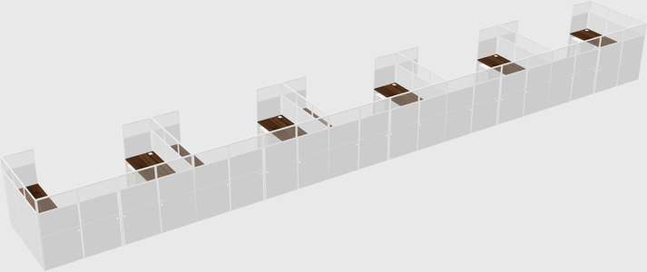 U-shaped cubicle