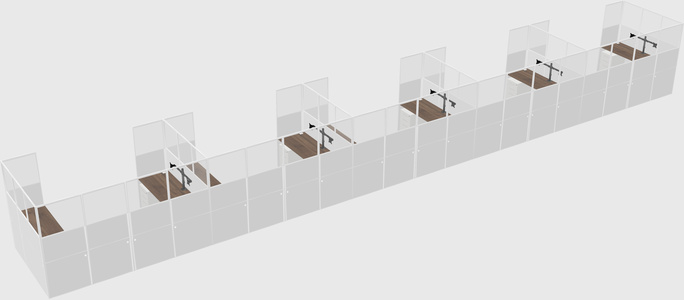U-shaped cubicle