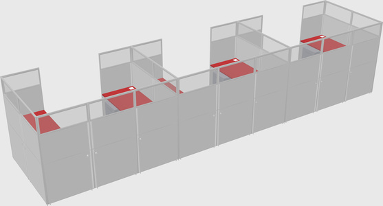 U-shaped cubicle