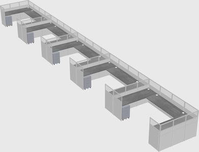 U-shaped cubicle