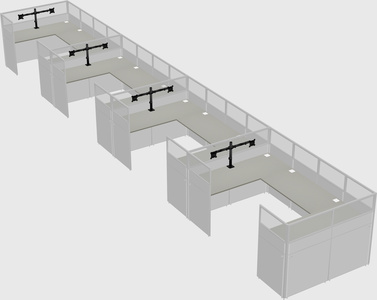 U-shaped cubicle