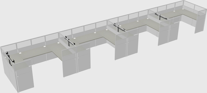 U-shaped cubicle