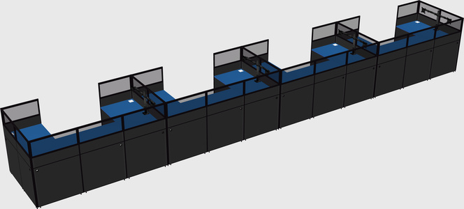 U-shaped cubicle