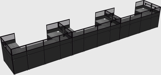 U-shaped cubicle
