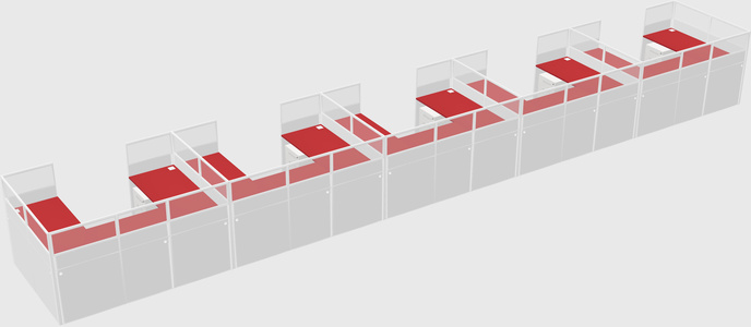 Cabine en u