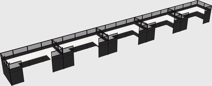U-shaped cubicle