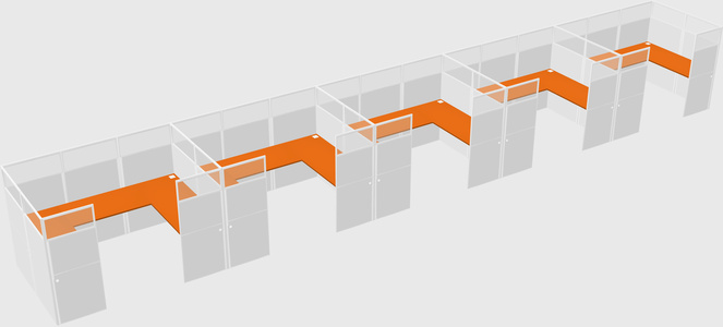 U-shaped cubicle