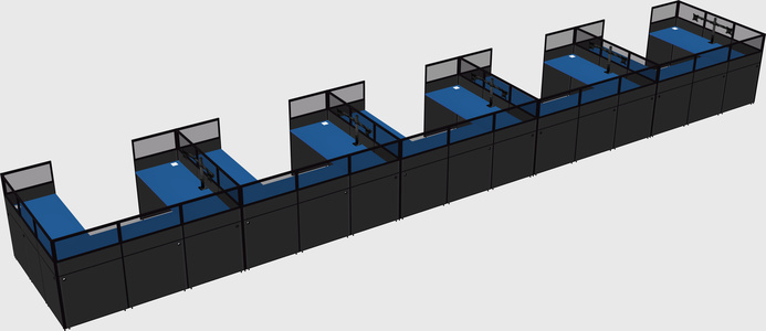 U-shaped cubicle