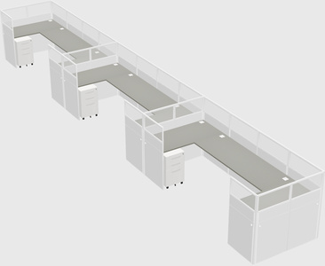 U-shaped cubicle