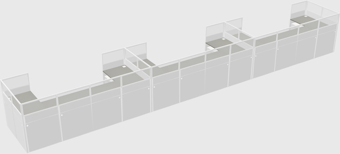 U-shaped cubicle
