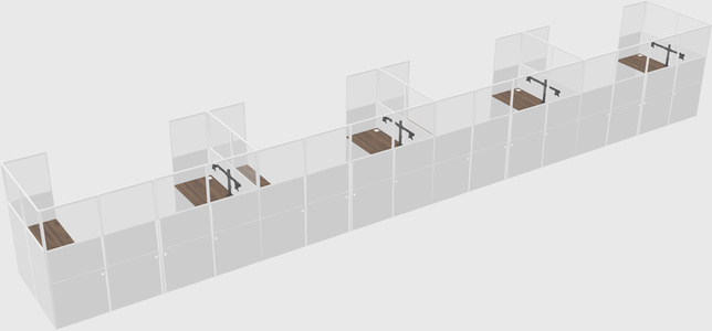 U-shaped cubicle