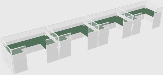 U-shaped cubicle