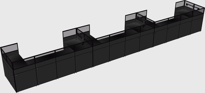 U-shaped cubicle