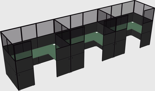 U-shaped cubicle