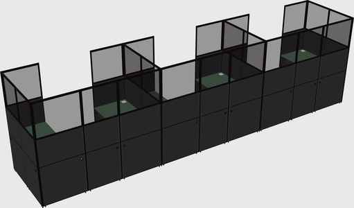 U-shaped cubicle