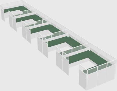 U-shaped cubicle