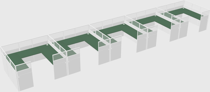 U-shaped cubicle