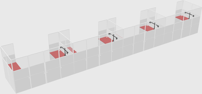 U-shaped cubicle