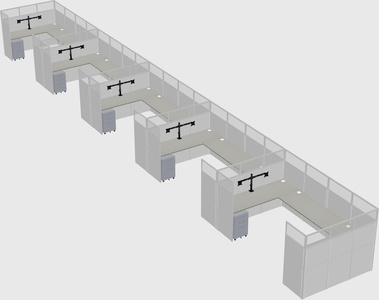 U-shaped cubicle