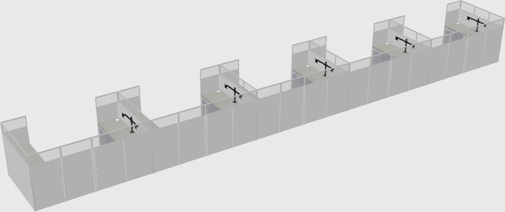 U-shaped cubicle
