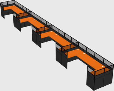 U-shaped cubicle