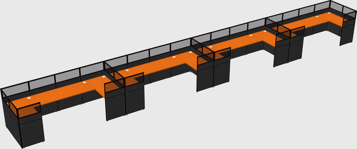 U-shaped cubicle