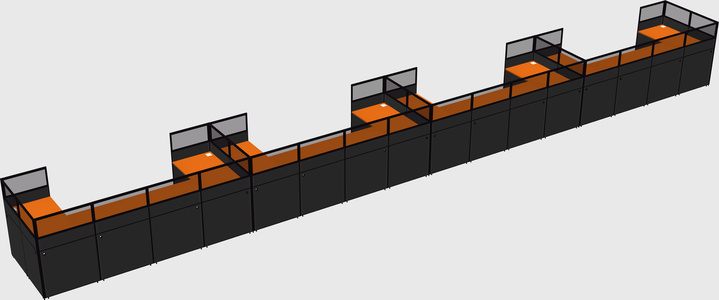 U-shaped cubicle