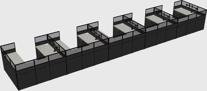 U-shaped cubicle