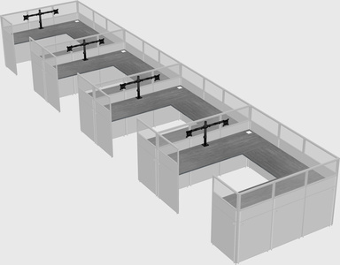 U-shaped cubicle