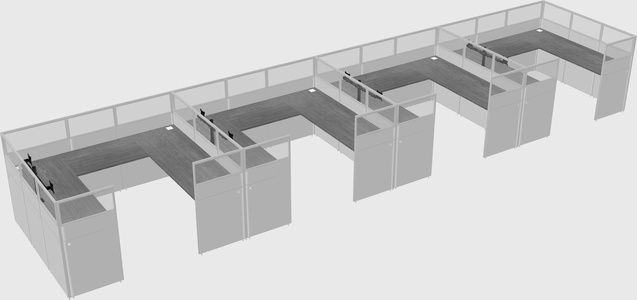 U-shaped cubicle