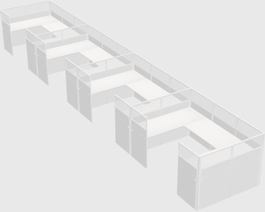 U-shaped cubicle
