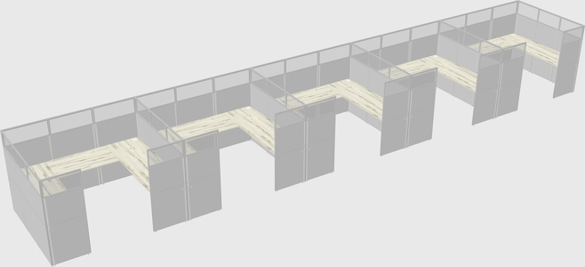 U-shaped cubicle
