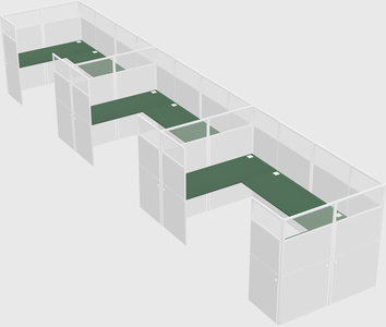U-shaped cubicle