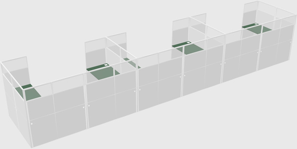 U-shaped cubicle
